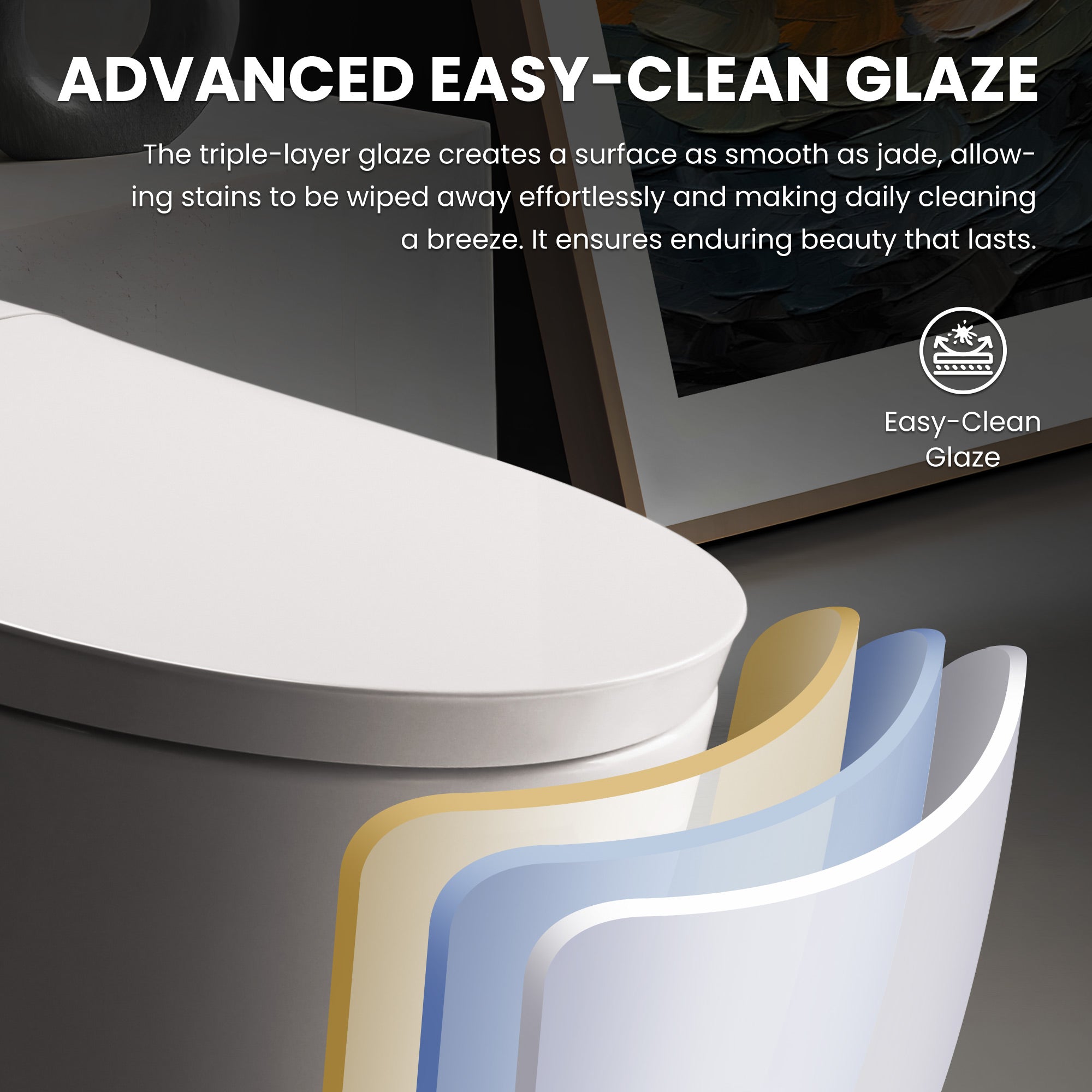 London Sunshine Smart Non-Electric Bidet Toilet - One-Piece Toilet with Dual Flush System (Foot Pedal & Button Control) | Dual Nozzle Bidet Wash | Complete Installation Kit