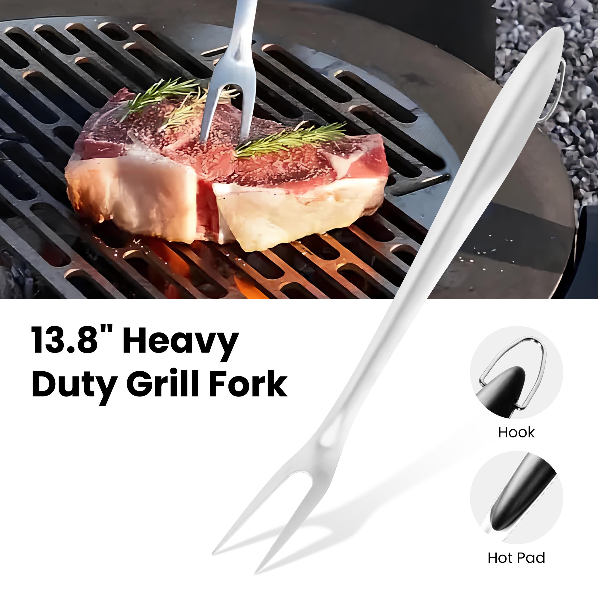 London Sunshine 4-Piece Grill Utensils Set – 13.9