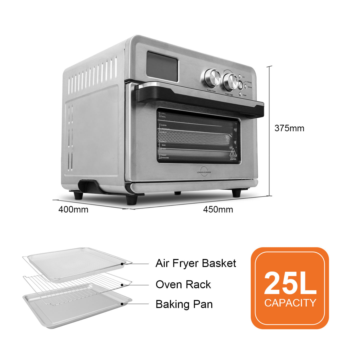 London Sunshine Air Fryer Convection Oven - 26.4 QT