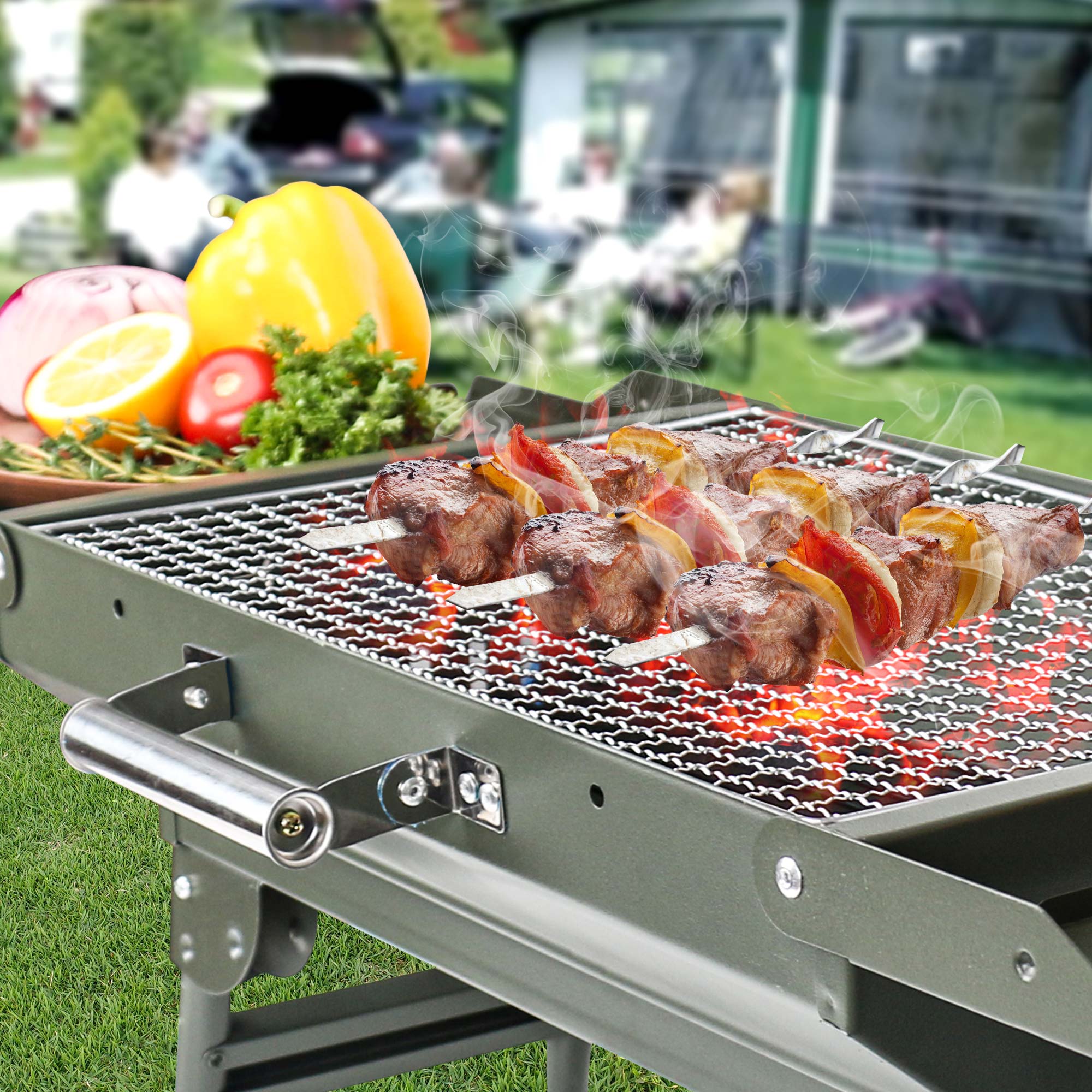 London Sunshine Camping Charcoal BBQ Grill