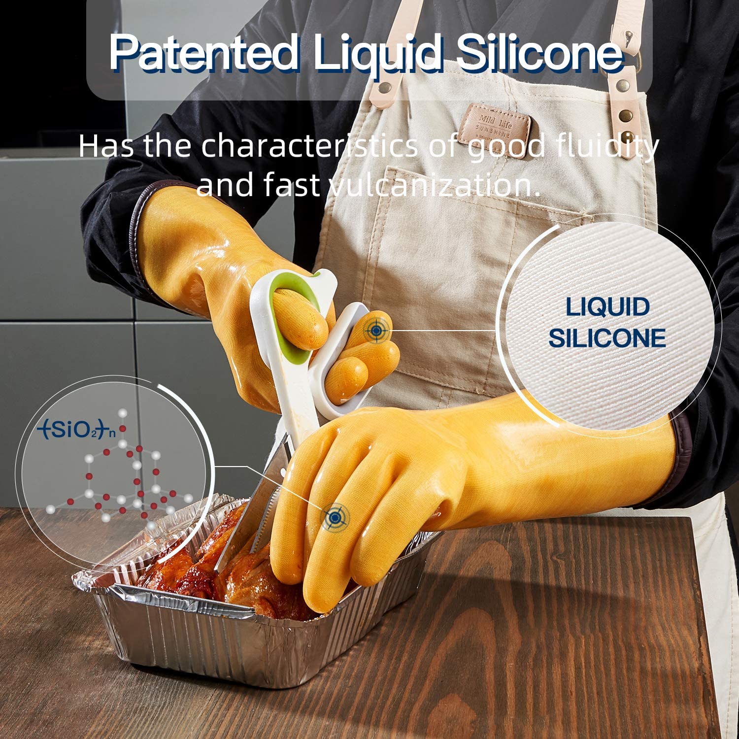LANON Liquid Silicone Oven Gloves